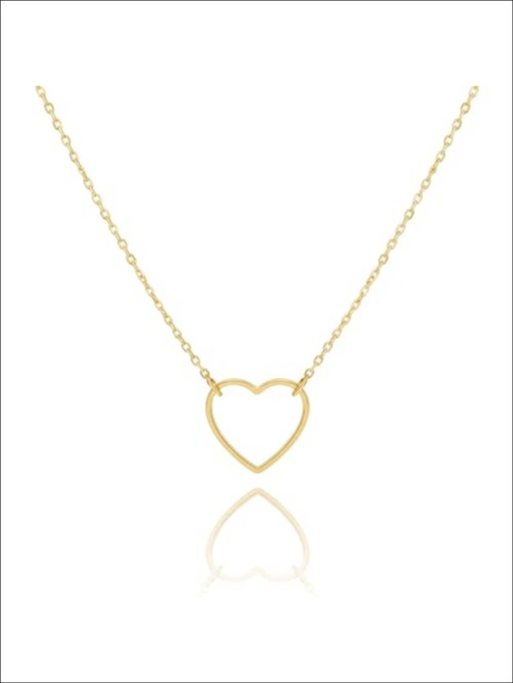Gold Plated Heart Pendant Necklace Dainty Adjustable Chain Women's Jewelry